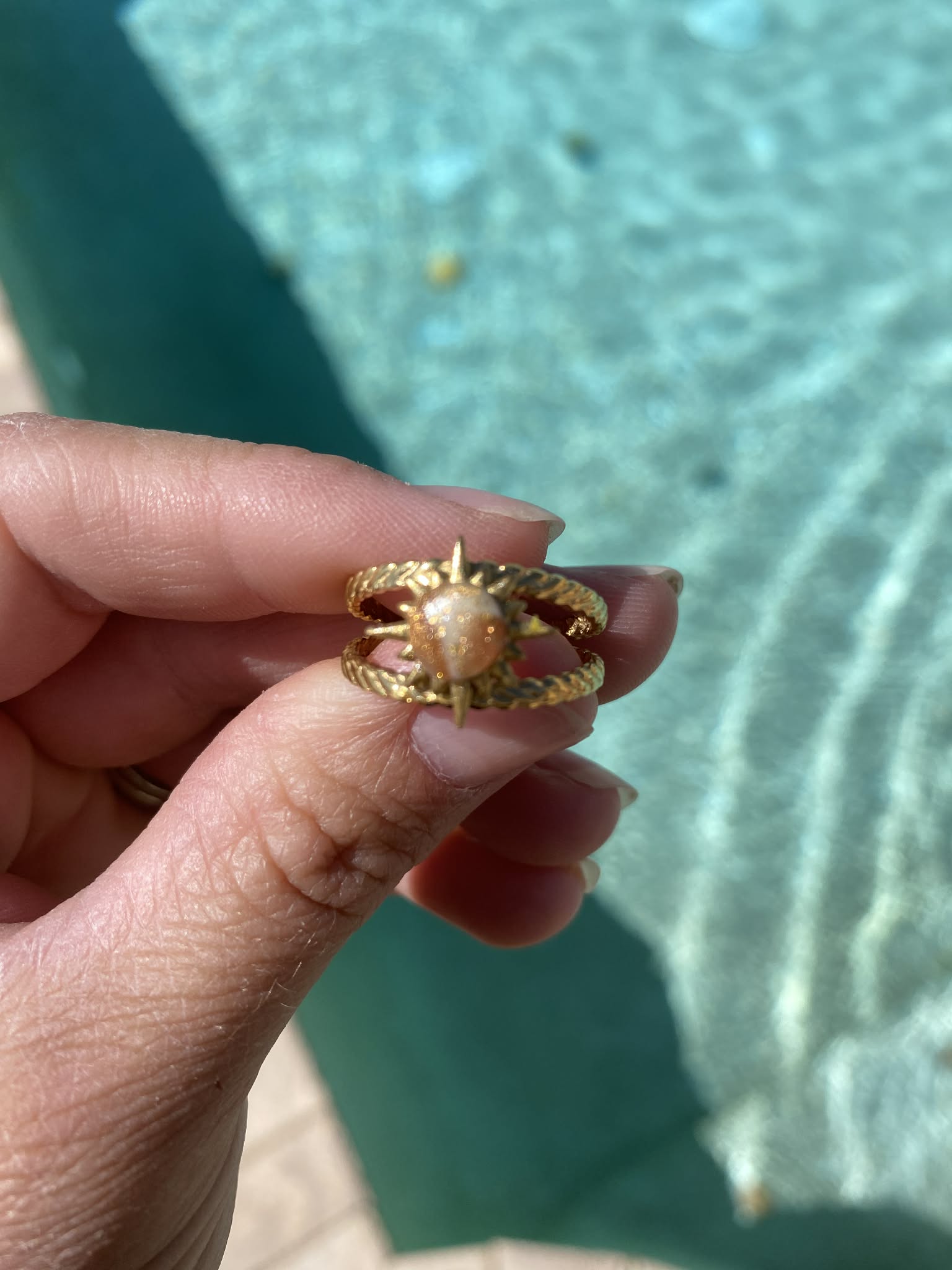 Small Sun Embellished Ring
