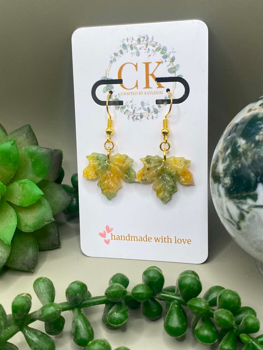 Green & Yellow Leaf -Short