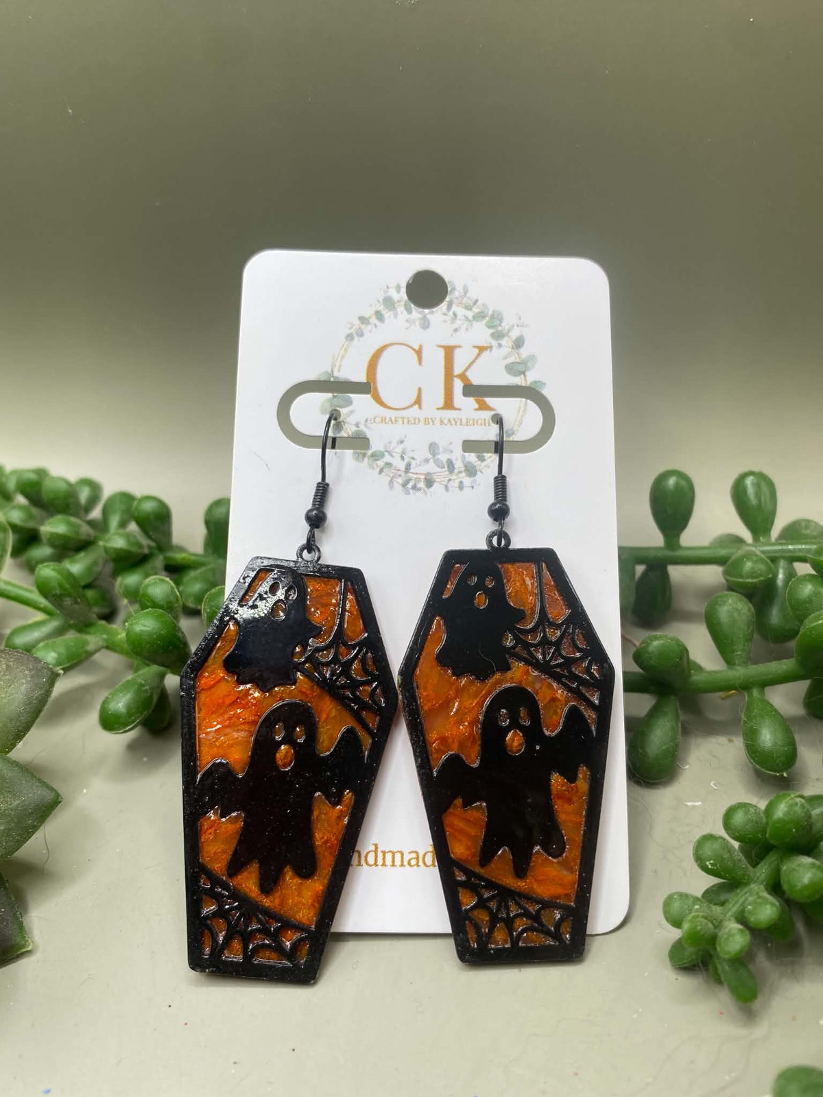 Ghost Coffin Earrings