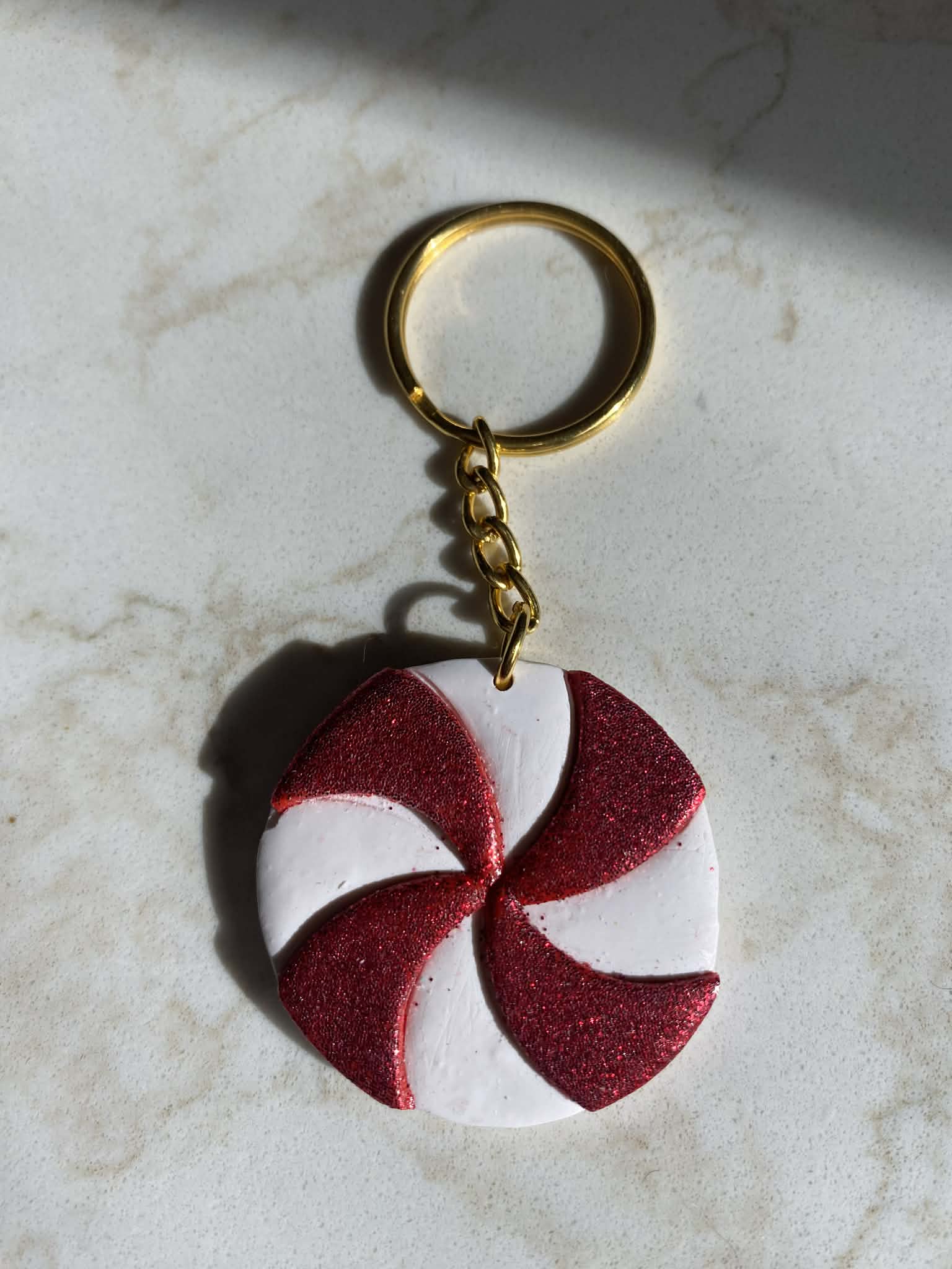 Peppermint Twist Keychain