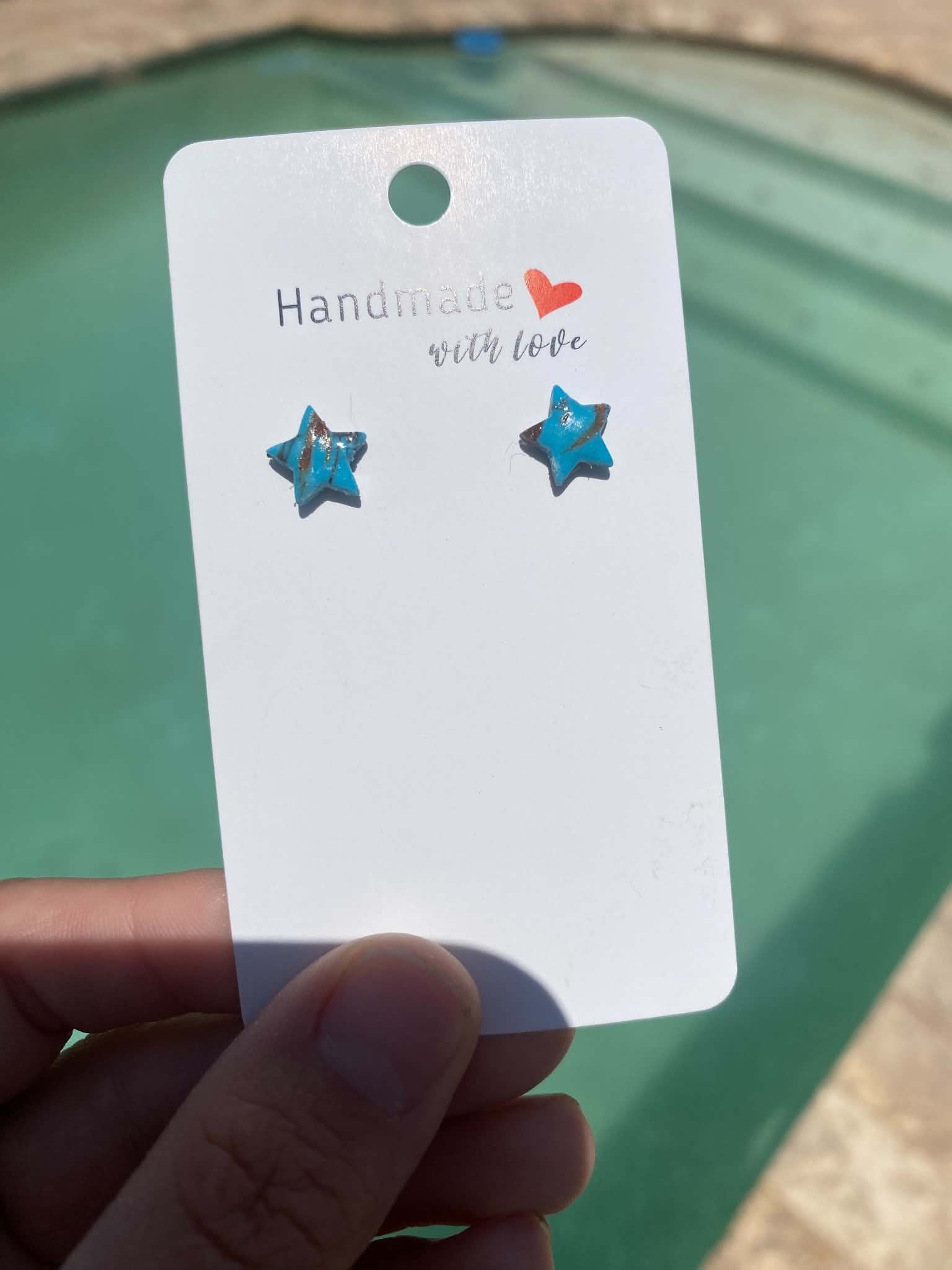 Turquoise Star Studs