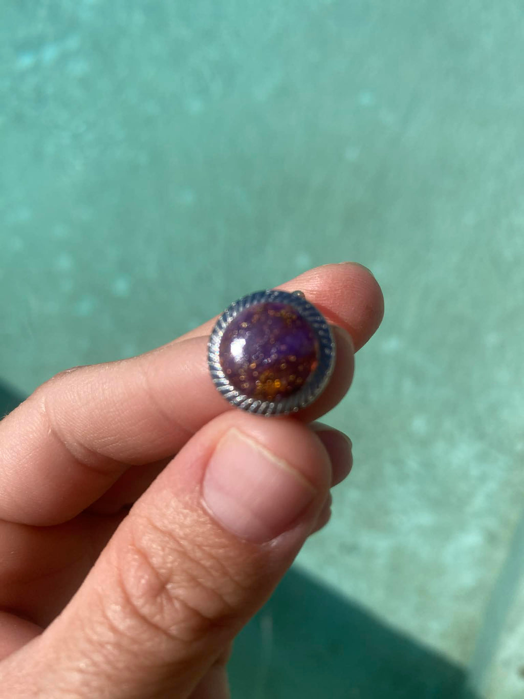 Silver Embellished Circle Ring