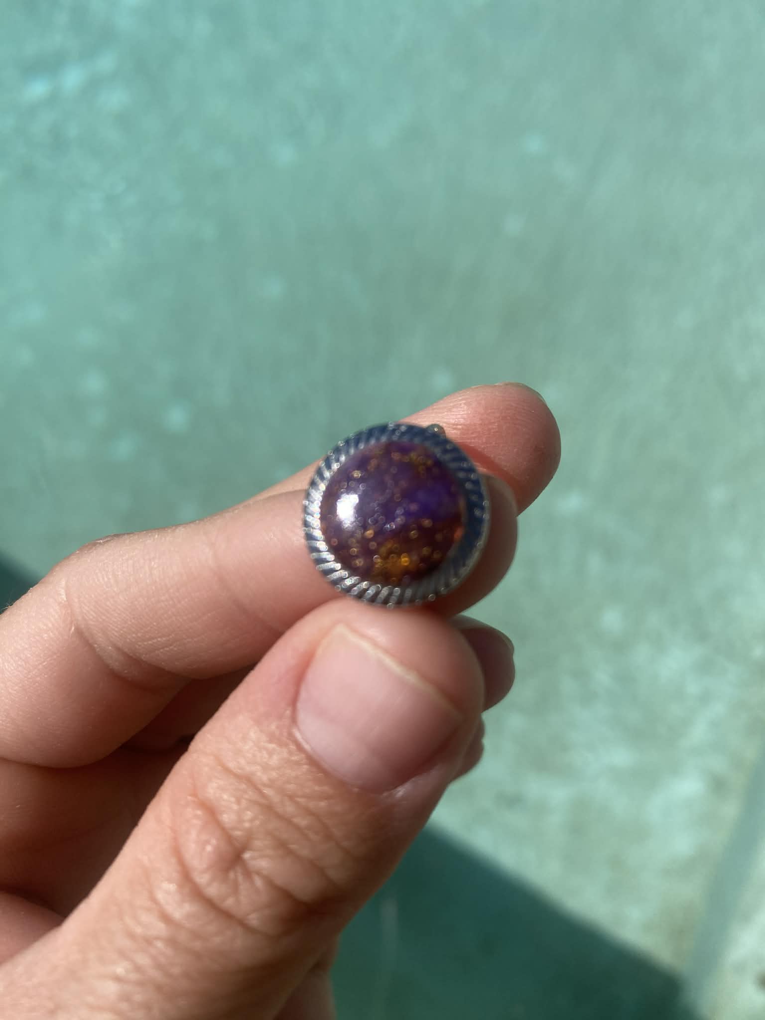 Silver Embellished Circle Ring