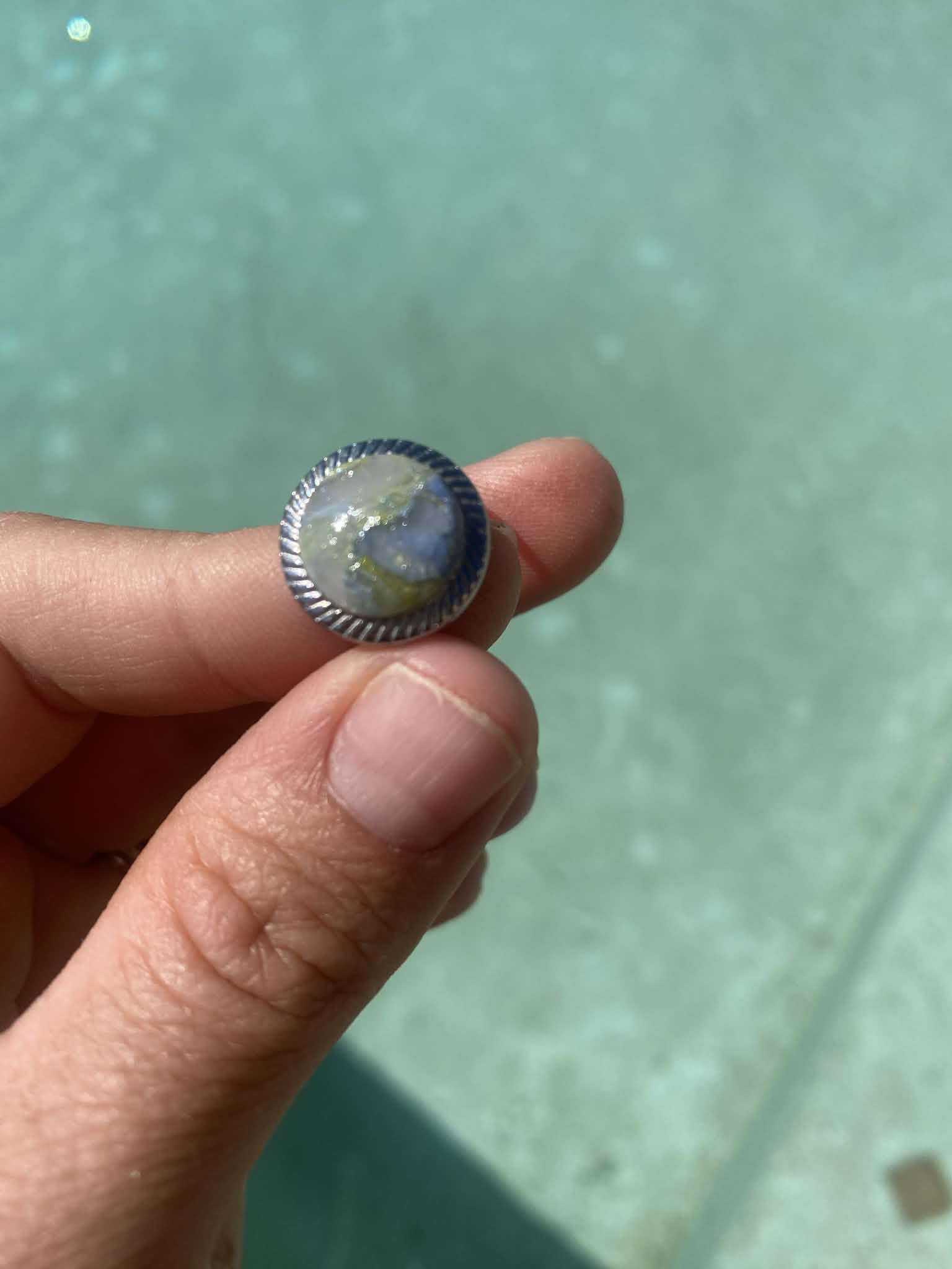 Silver Embellished Circle Ring