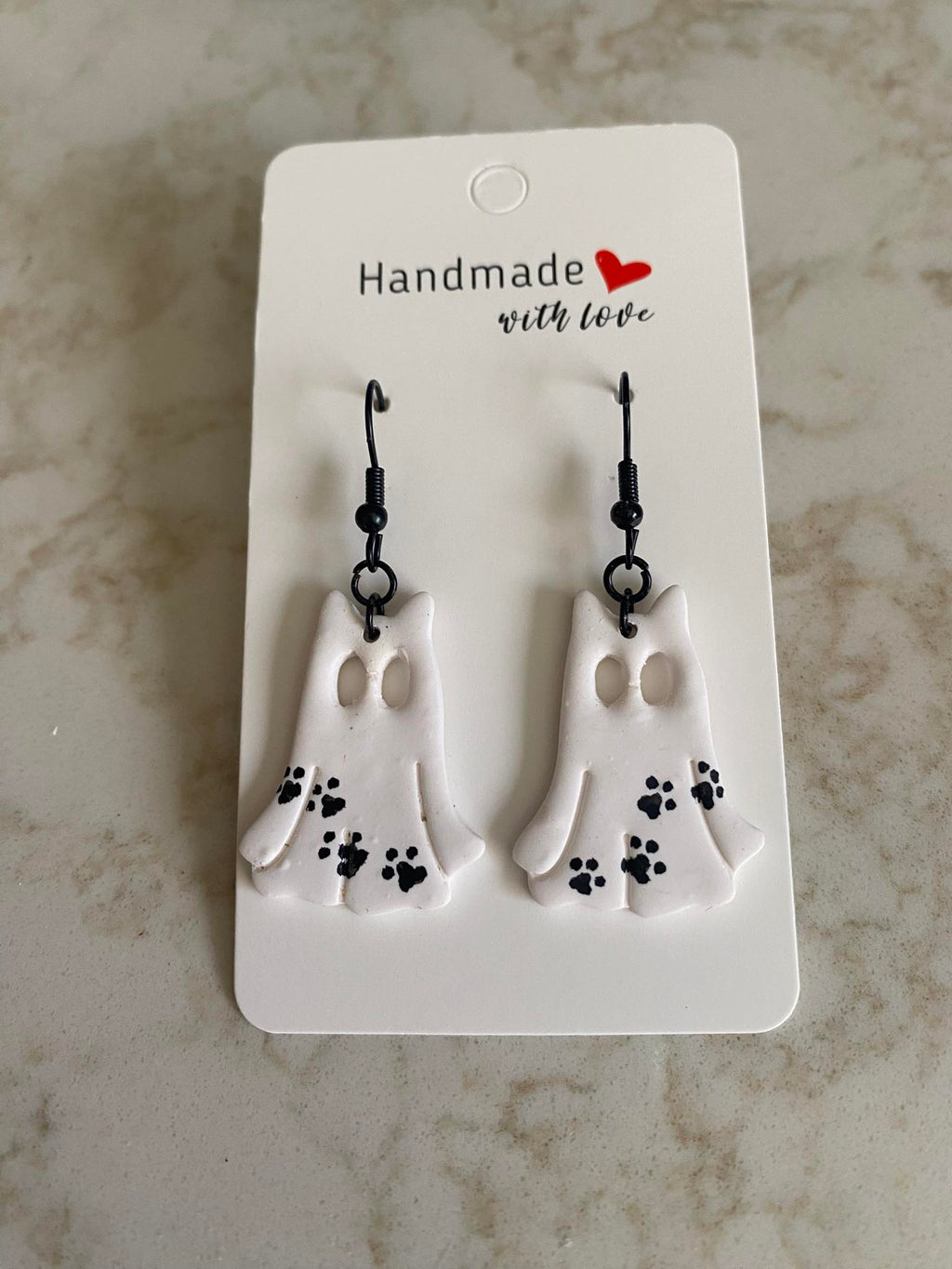 Ghost Cat Earrings