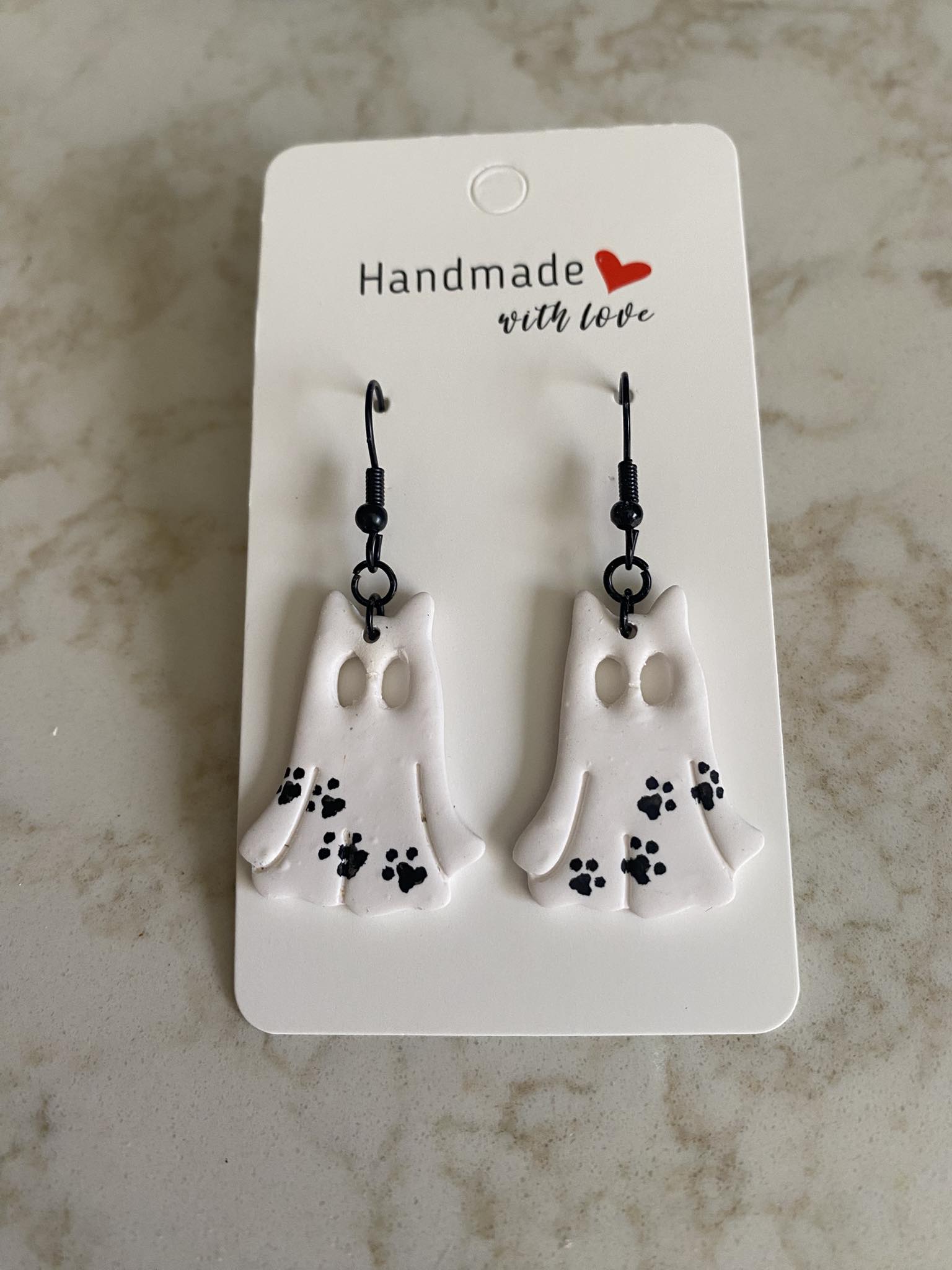 Ghost Cat Earrings
