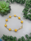 Yellow Beaded Bracelet