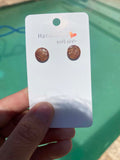 Brown Stud Earring