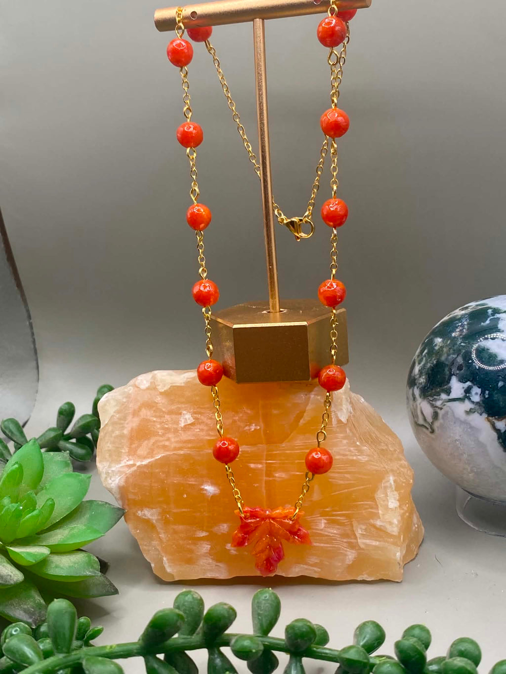 Red Leaf Neckalce