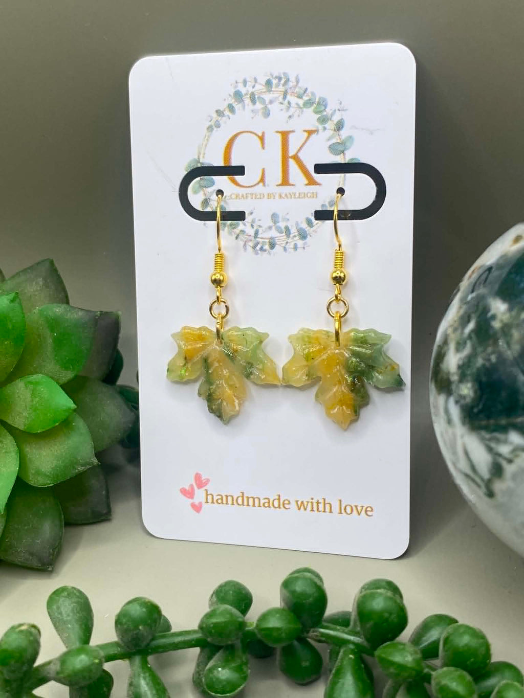Green & Yellow Leaf -Short