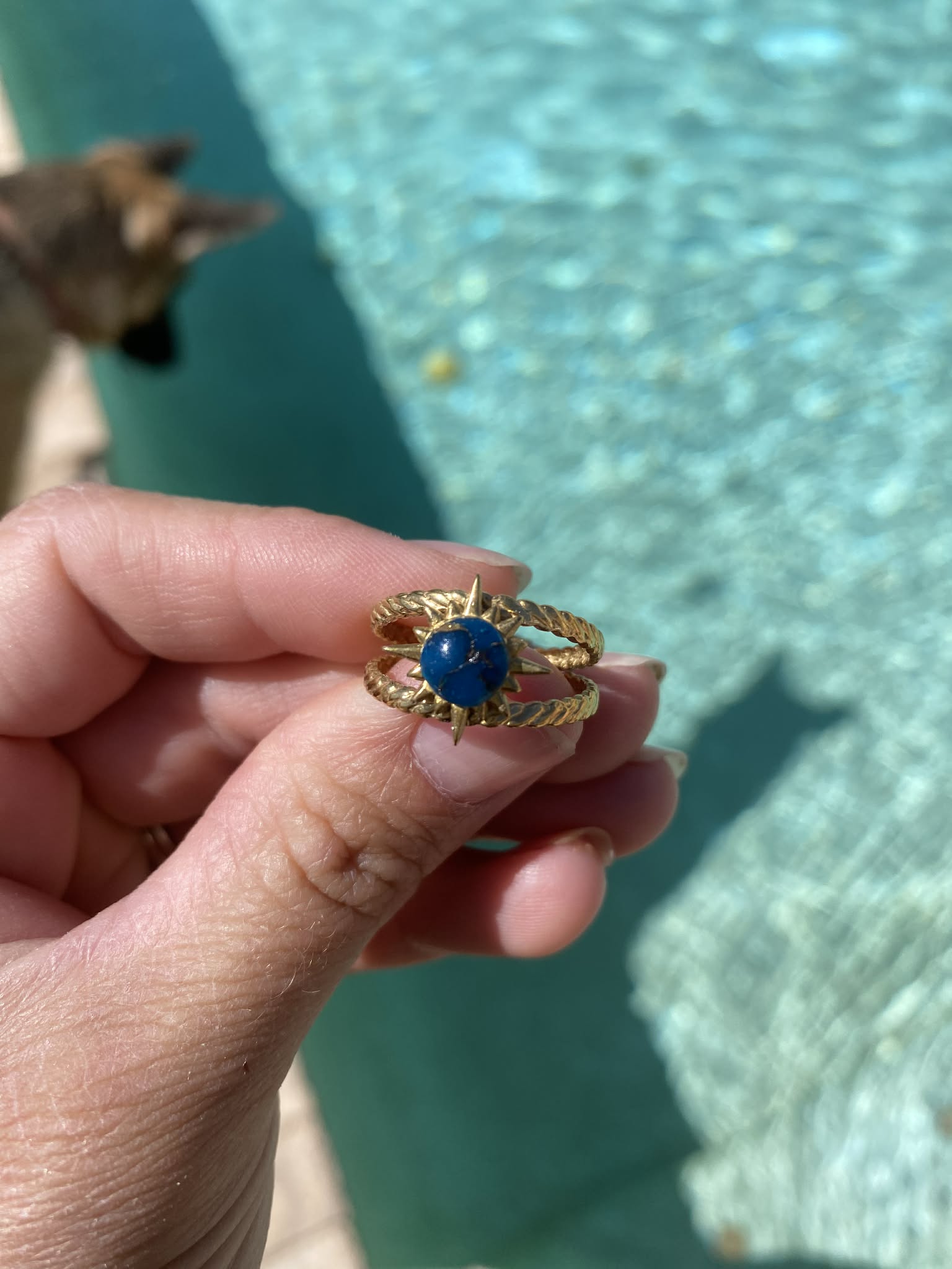 Small Sun Embellished Ring
