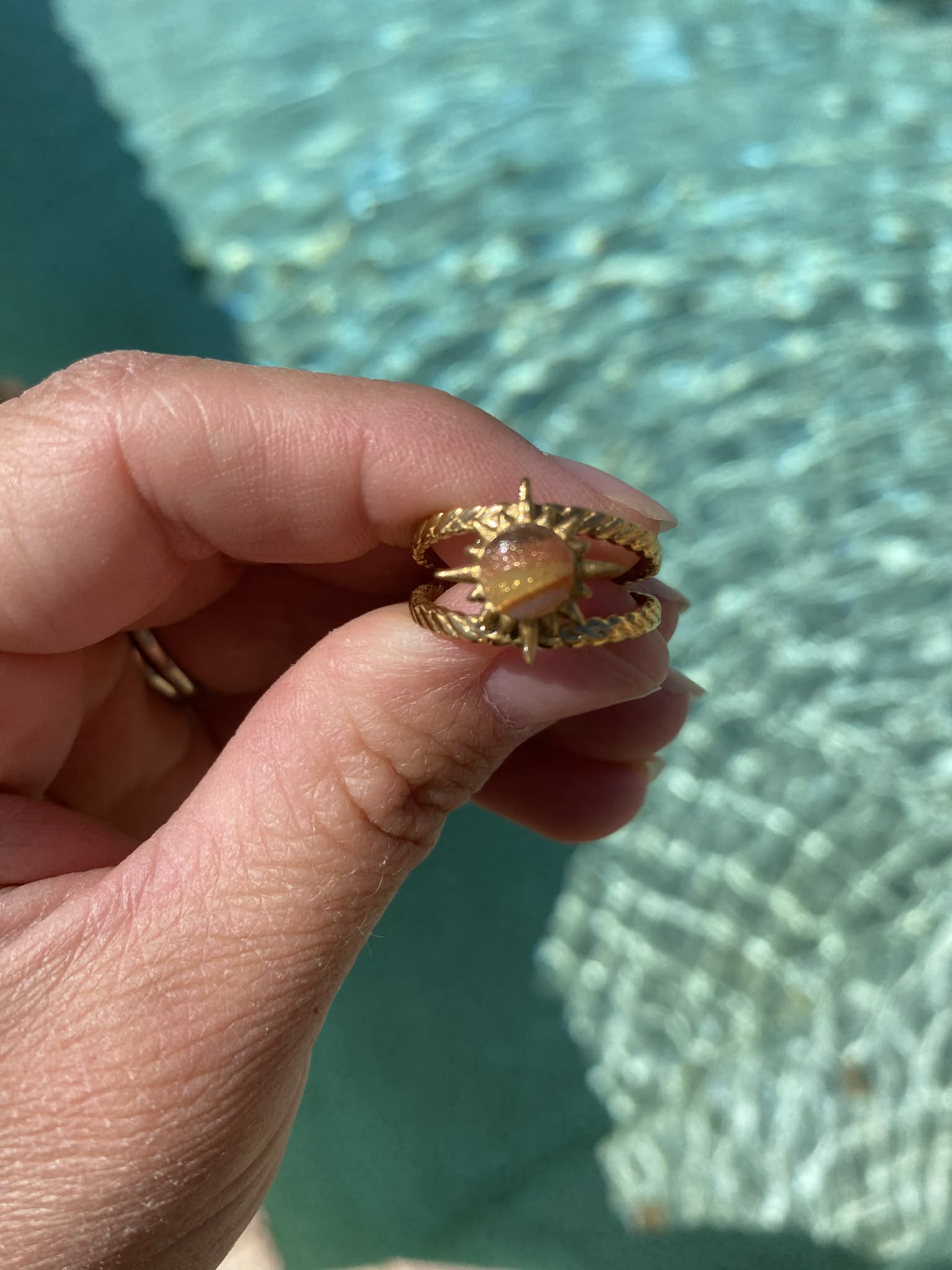 Small Sun Embellished Ring