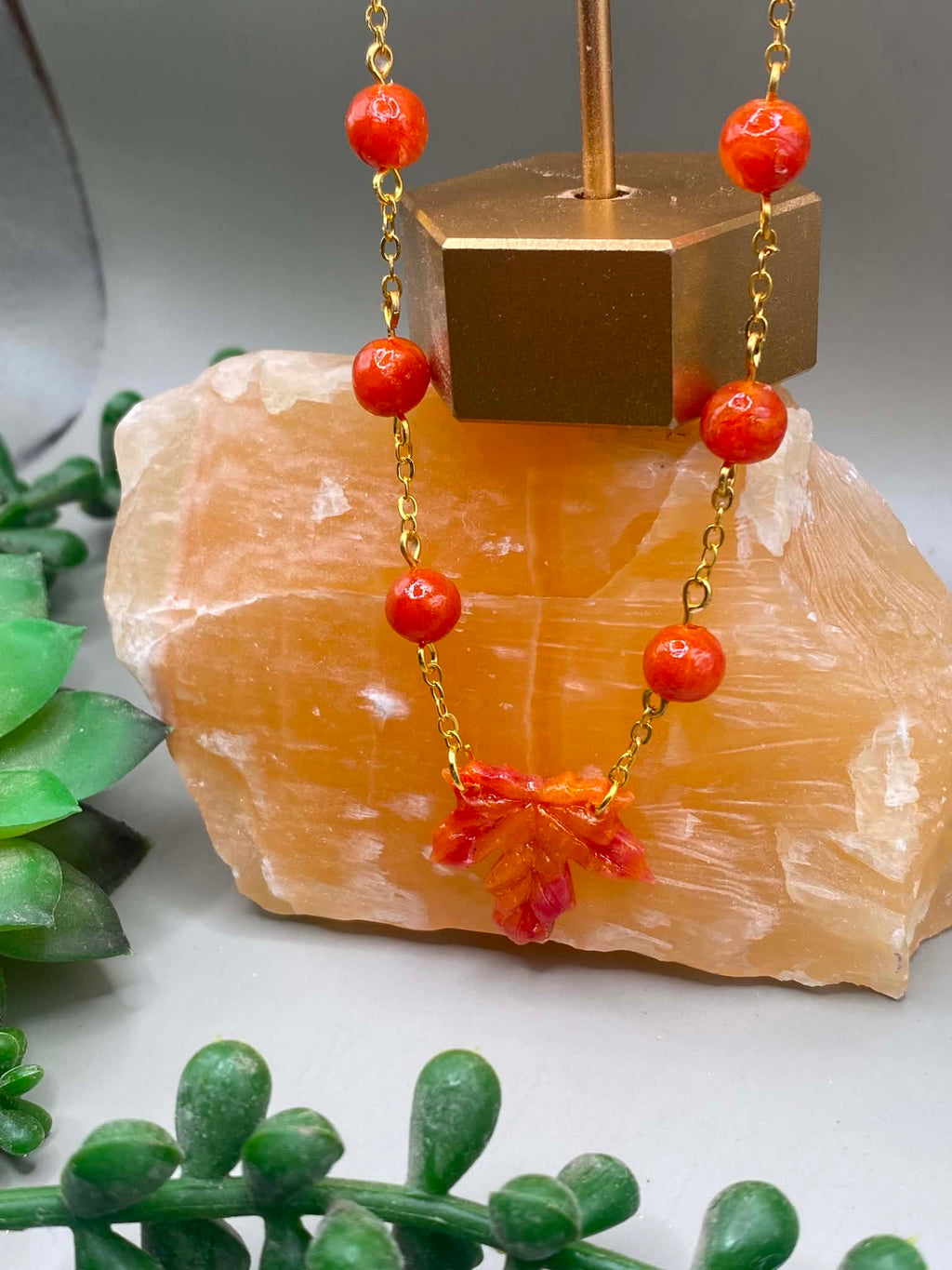 Red Leaf Neckalce