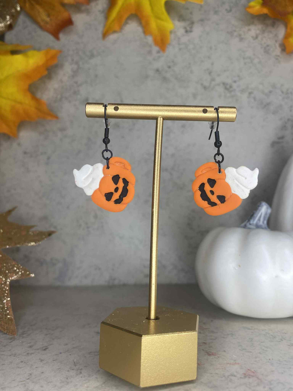 Jack-O-Lantern Mug Earrings