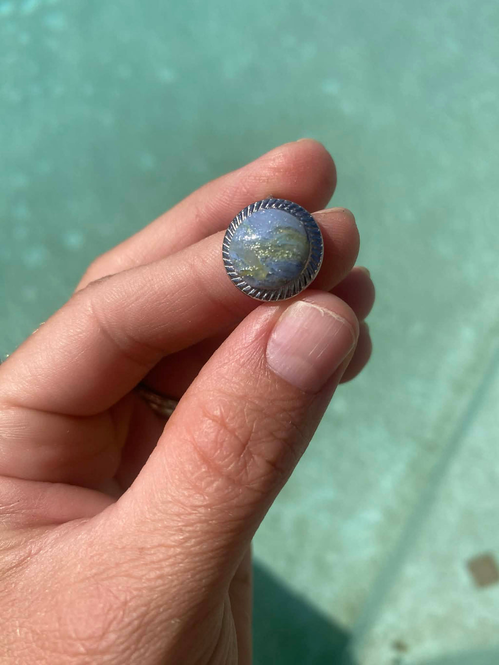 Silver Embellished Circle Ring