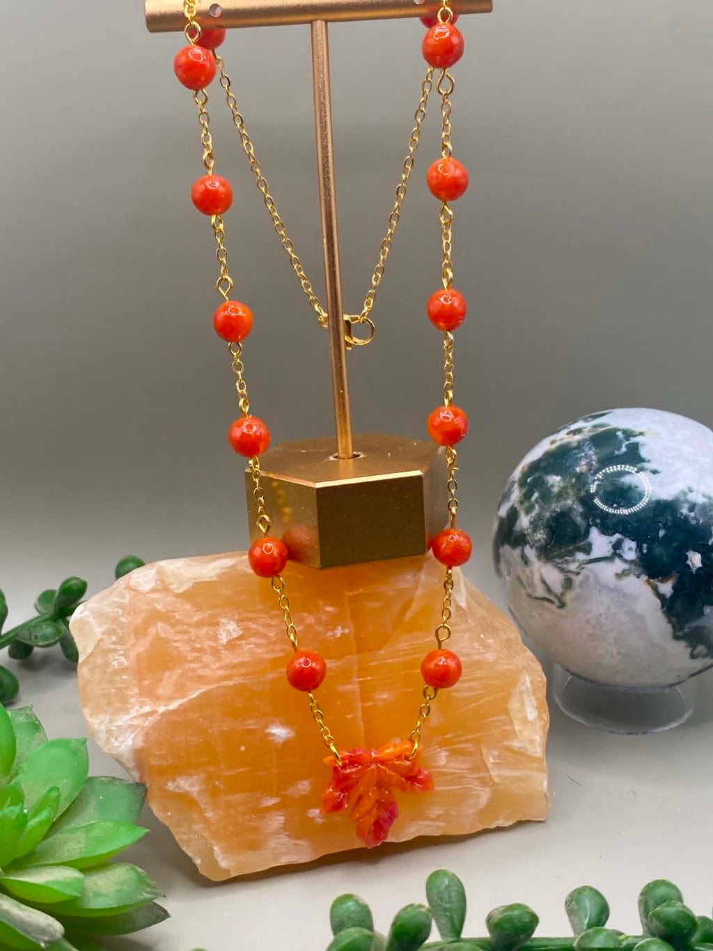 Red Leaf Neckalce