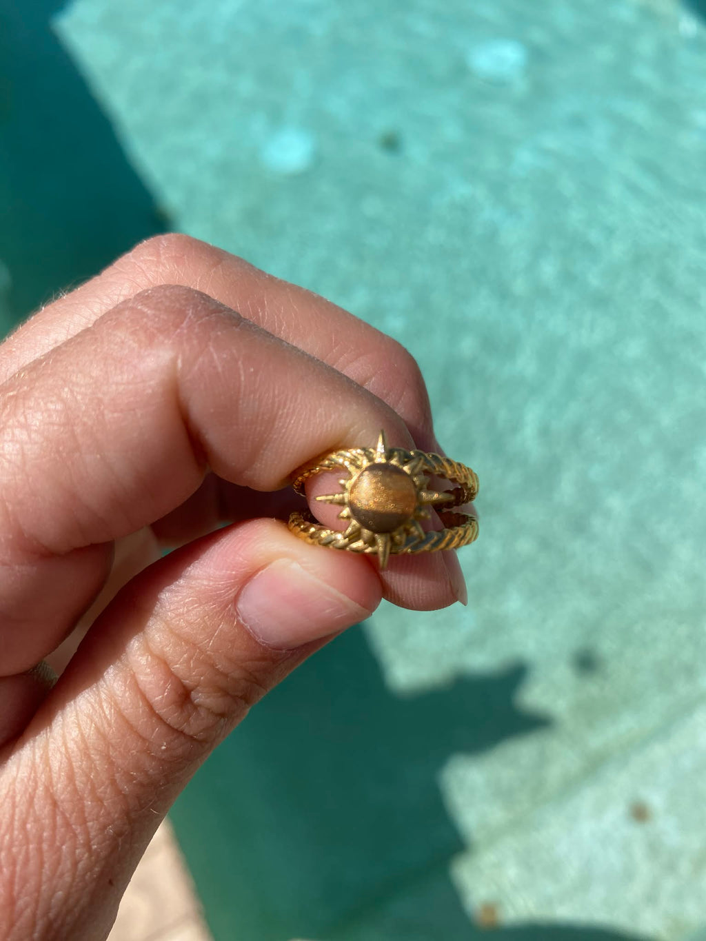 Small Sun Embellished Ring