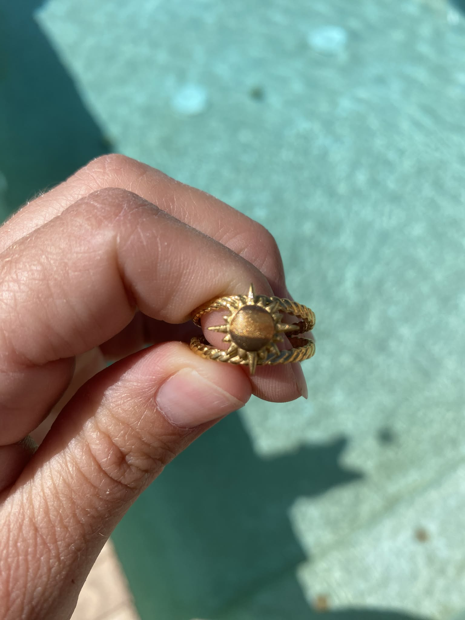 Small Sun Embellished Ring